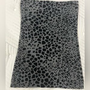 City Streets tube top Large black and grey leopard print